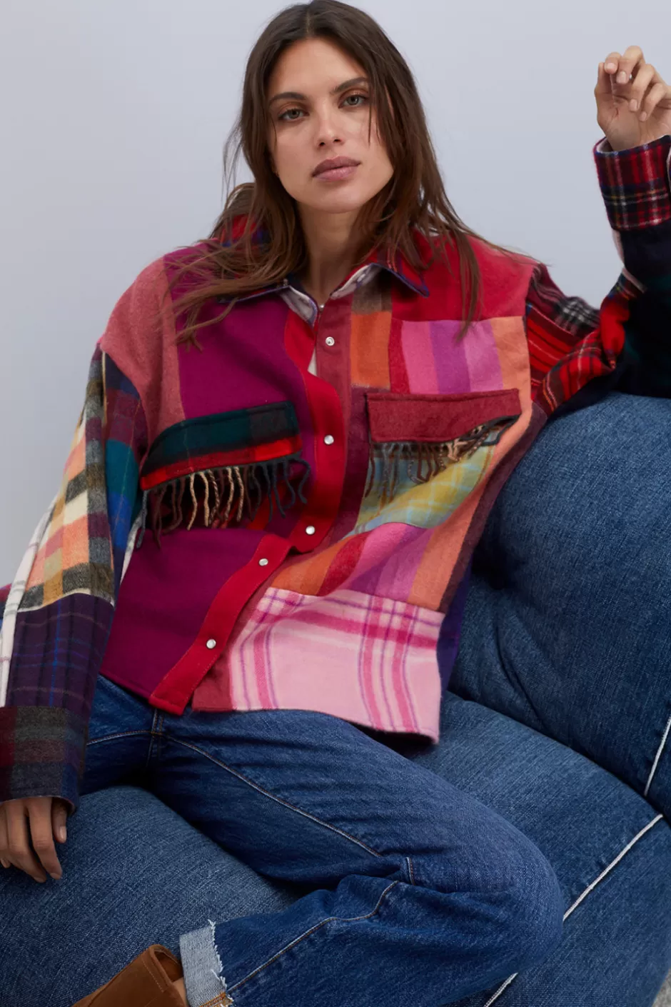Donna Roy Rogers Camicia Old Glory Vintage Cashmere